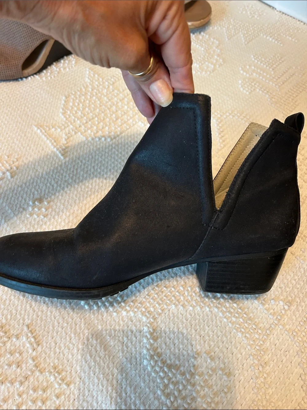 JBU Black Suede Ankle Booties